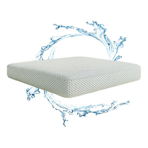 Gwremzlox Shower Seat Cushion,Thickened Shower Chair Cushion 4D Air Fiber Material,Machine Washable and Fast Drying Suitable for Shower Seats Bathtub Baths, Poolside Scenes，Light Gray