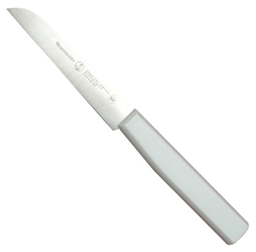 Messermeister 4" Pairing Knife with White Plastic Handle (Sanitizable)