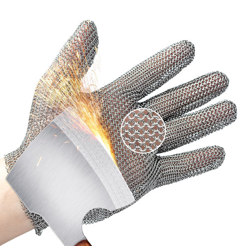 Schwer A9 Cut Resistant Metal Mesh Chainmail Glove, PM5201, 1 Pack, XL