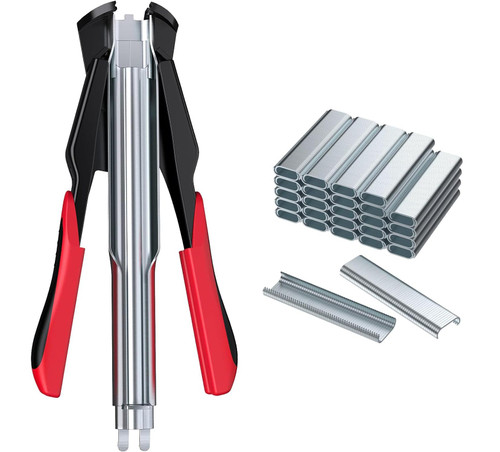 Proster Hog Ring Pliers Kit with 2500pcs Rings Auto-Feed 50pcs Magazine