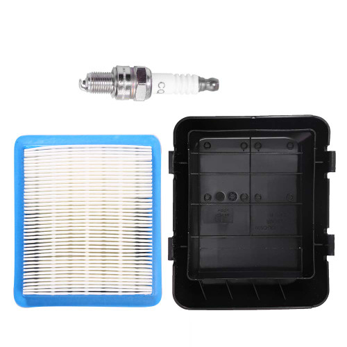Anxingo 17211-ZL8-023 Air Filter With 17231-Z0L-050 Cleaner Cover Replacement for Honda GCV135 GCV160 GCV190 Engine HRB216 HRB217 HRR216 HRS216 Motor Pressure Washer Push Lawn Mower + Spark Plug