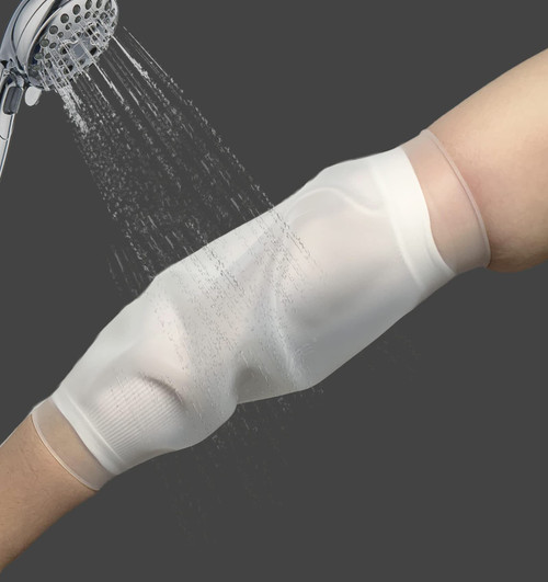 UMTEC Waterproof PICC line Protector Bandage Cover for Chemotherapy Shower, Elbow Middle Arm Cast Sleeve (S)