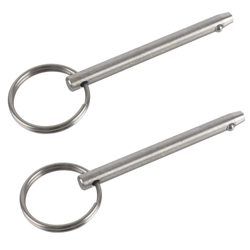 2 Pcs Quick Release Pin, Diameter 1/4", Overall Length 3"(76mm)