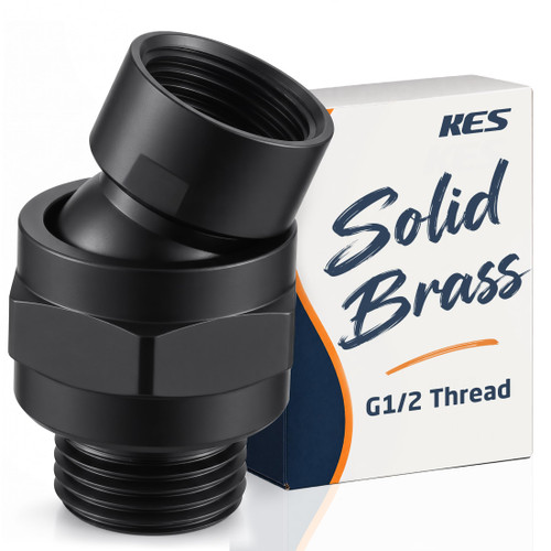 KES Shower Head Swivel Ball Joint Shower Connector Adapter Brass Adjustable
