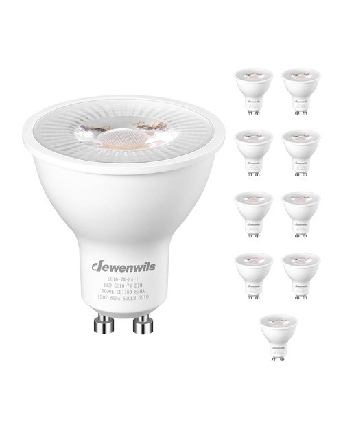 DEWENWILS 10-Pack GU10 LED Bulb Dimmable Replacement for Track Lighting
