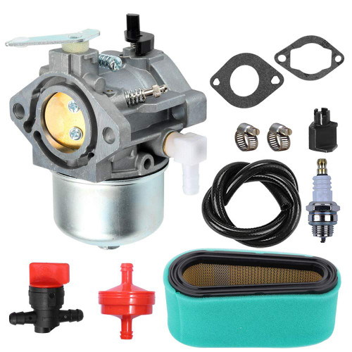 699831 Carburetor with Air Filter Tune Up Kit Compatible with Briggs & Stratton 283702 283707 284702 284707 284777 286702 286707 289702 289707 28D702 28D707 28M706 Lawn Tractor Mower Engines,LIYYOO