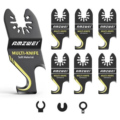 AMZWEI 6PCS Hook Knife Oscillating Multi Tool Blade