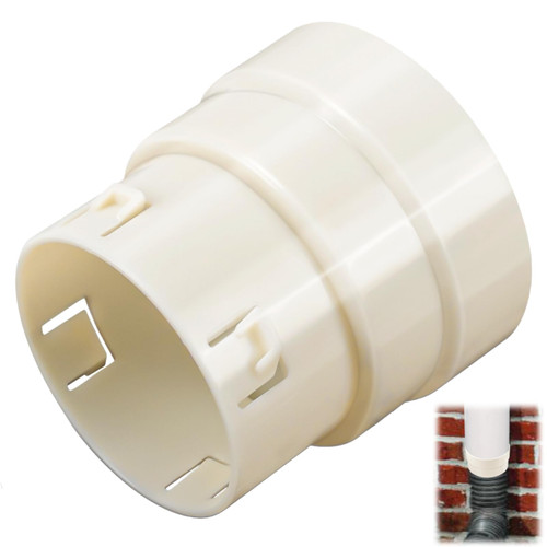 4" PVC to Corrugated Pipe Adapter, 4" Corrugated Pipe to PVC Adapter to 4" SDR 35 or 4" SCH 40, 4 inch Corrugated Drain Pipe Fittings for Yard and Gutter Drainage Systems