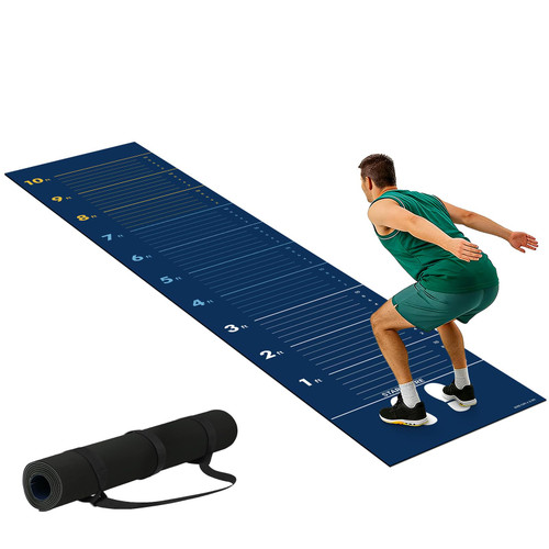 Newzela Standing Broad Jump Mat, 12 Foot Long Jump Mat for Home Gyms and PE