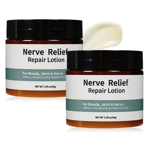 DESKPAL 2PCS Alcura Nerve Cream, Alcura Neuropathy Lotion with Arnica, Magnesium for Body, Joint, Knee, Lumbar, Neck, Hand and Feet