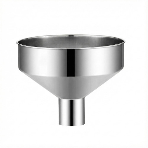 Stainless Steel Large Kitchen Funnel, 7.5" Wide-Mouth Design with 1.5" Spout, Heavy-Duty Metal Transfer Tool for Bottles, Oils, Liquids, Powders & Dry Ingredients, Rust-Resistant Silver Finish