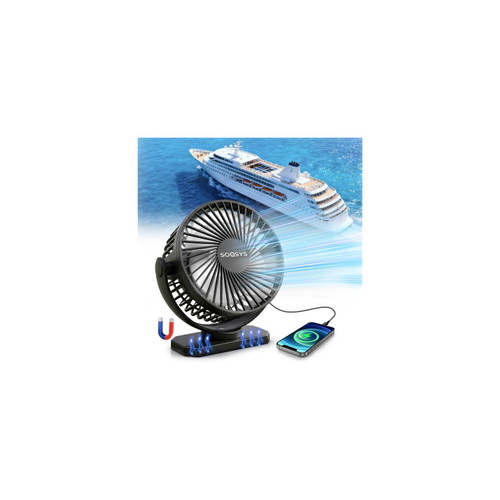 Magnetic Cruise Fan,12000mAh Rechargeable Ceiling Travel Fan with 3-Speeds, LED Light, Timer, Magnet Base & Bottom Hook, Portable Fan for Cruise Ship Cabin,Travel, Camping & Cruise Essentials 2026
