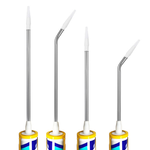 Handmade Stainless Steel Caulk Nozzle Extender, 4 Pcs, 290-375mm