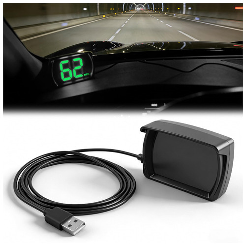 Digital Speedometer for Car with HD MPH Display,USB Plug & Play GPS Speedometer MPH with Large Font Display & Shading Plate,Portable Car Speedometers Displays for SUVs,Trucks