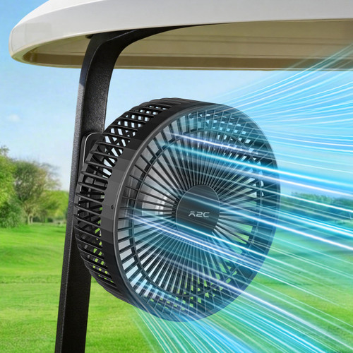 A2C Magnetic Rechargeable Fan for Golf Cart 7.5-Inch, Up to 28Hrs, 10000mAh