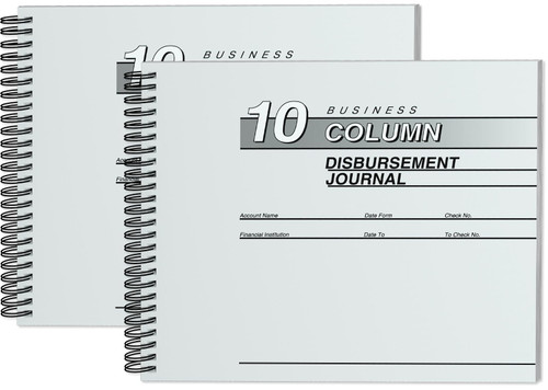 2 Pack Disbursement Journal, 10" x 8.5" Ledger Book, Expense Ledger with 10 Column Sheets, Cash Disbursement Journal Accounting Ledger for Business Bookkeeping and Financial Record Keeping