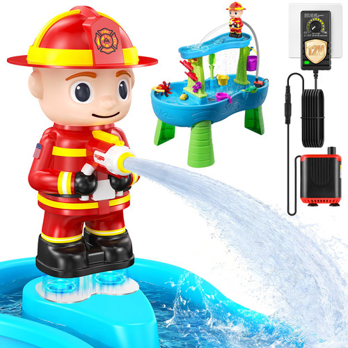Water Table Pump Kids Toys: Firefighter Water Table Pump Continuous Flow