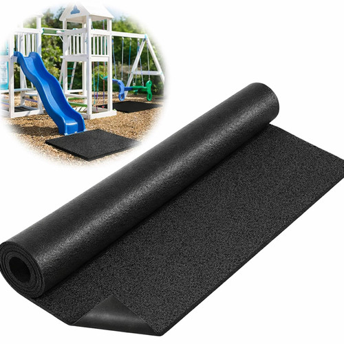 Nuanchu Outdoor Playground Mats, 48"x48", Black