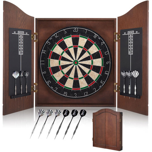 Yirinatek Sisal Dart Board Cabinet Sets, Decorative Dart Boards for Adults