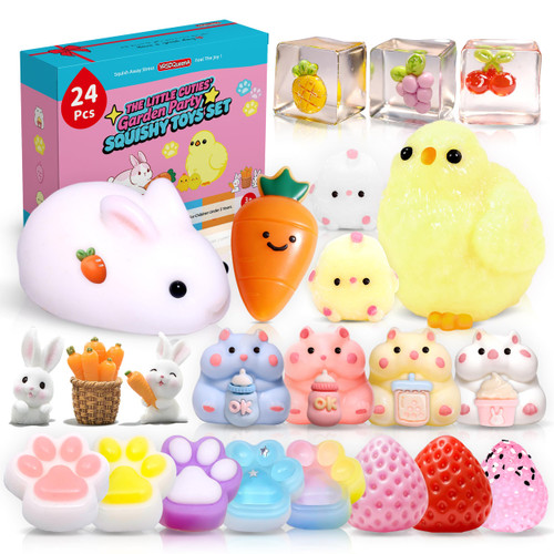 24Pack Taba Squishy Toys kit-Squishy Box-Squishy Pack Fidget Squeeze Toys