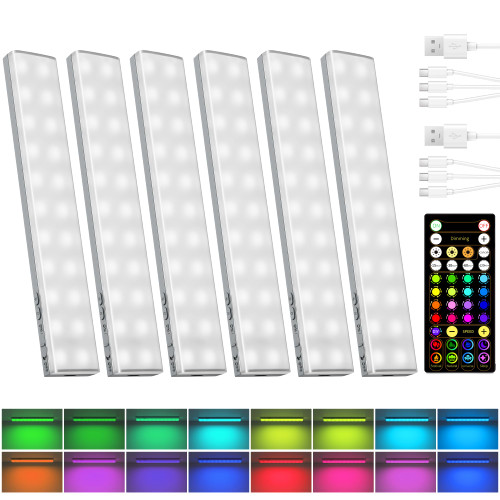 EZVALO 80RGB Color Changing Under Cabinet Lighting, Led Shelf Lights