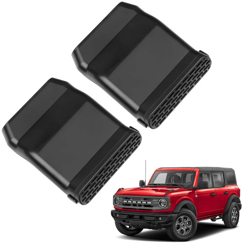 smnuxwm Under Seat Vent Deflectors for Ford Bronco 2021-2026 4-Door Rear Air Conditioning Vent Extender Directional 2PCS (Fit for OEM & Regular Floor Mats)