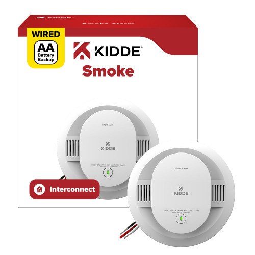 Kidde Smoke Detector, Hardwired with AA Battery Backup, 20SAR, 1 Pack