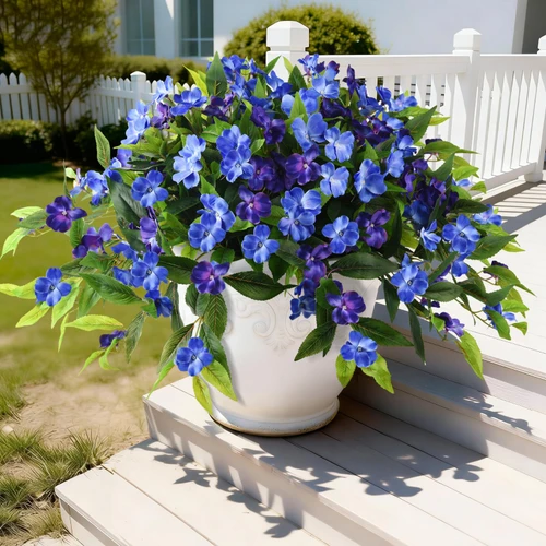 Hommyea Artificial Flowers for Outdoor, 2 PSC UV Resistant Fake Plants