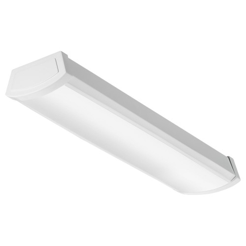 Lithonia Lighting 2 Foot LED Light Fixture, Low-Profile LED Wraparound Flush Mount Ceiling Light, 4000K Cool White, MVOLT, 24-Inch (FMLWL 24 840 ZT MVOLT)