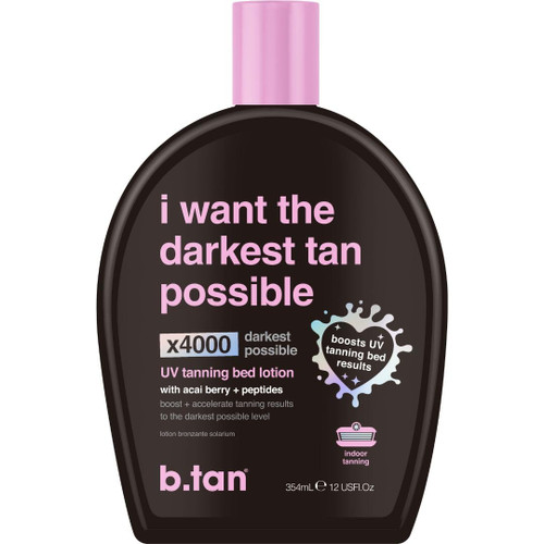 b.tan UV Tanning Bed Lotion - Extreme Dark Tinted Tan Accelerator