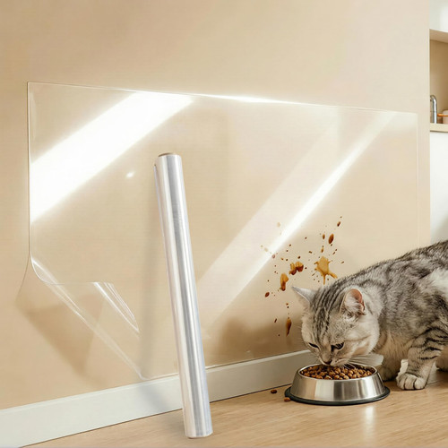 Clear Wall Protector for Kitchen 17.7in x 6.56ft Plastic Sticker Furniture