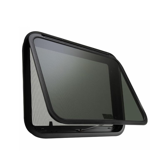 Galamarine RV Exit Window - 30" W x 20" H, with Trim Ring, Screen, DOT Certified / Emergency Exit Window for RV, Camper, Trailer/ With an Extra Latch Replacement Included