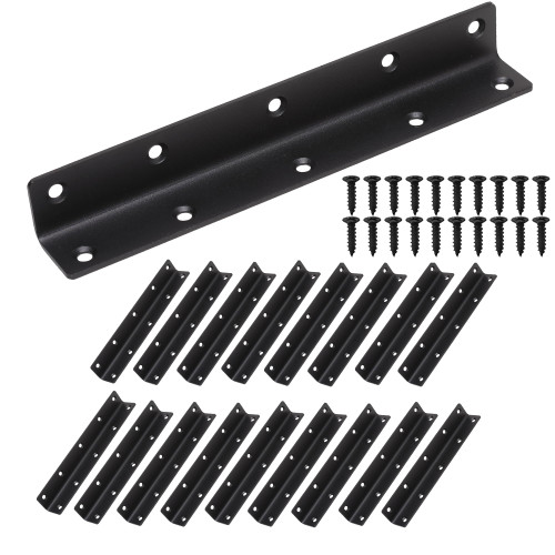 Redunest 20 Pack 8" Black Heavy Duty Corner Brace, 200mm Length Brackets