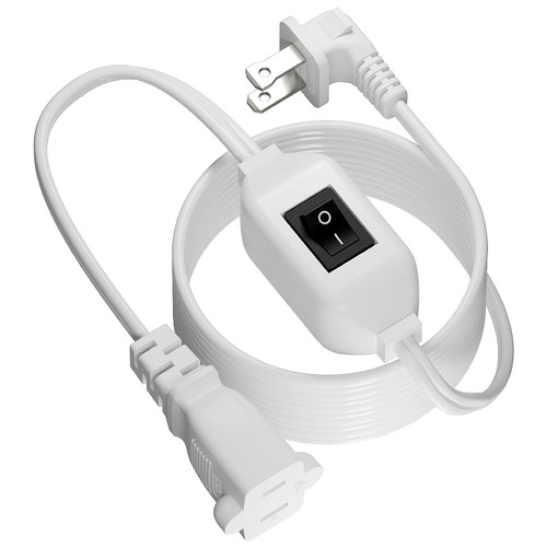 6Ft Right Angle NEMA 1-15P Polarized Inline Switch Cord SPT-2 16AWG