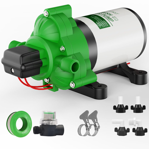 RVGUARD Fresh Water Pump, 12V DC Self Priming, 3.5 GPM 45 PSI