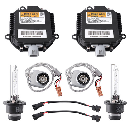 2 Pack HID Headlight Ballast W/Igniter & D2S Bulb for Infiniti G35 G37 JX35