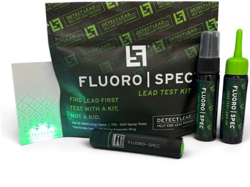 Fluoro-SPEC Instant Lead Test Kit with UV Light - Lead Paint Test Kit for Dishes, Ceramics, Toys and Painted Surfaces - Up to 3600 Uses - Spray, Shine, See the Glow - Home Lead Tester and Detector