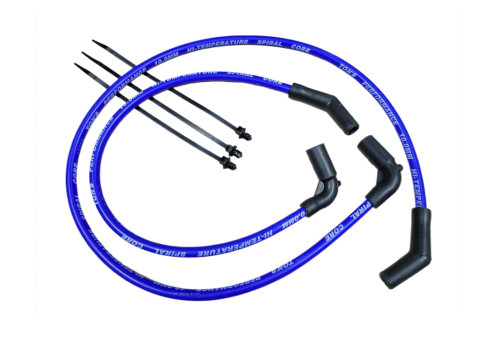 Ton's Performance Silicone Blue 10mm Spark Plug Wires Compatible with Harley H-D FLT FLHT FLHR FLTR 2009-2015 TONS-0915FLH-BL-10MM