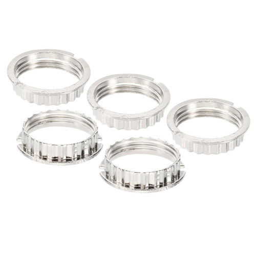 PATIKIL G9 Light Socket Rings, 5 Pack Shade Holder Adapter Alloy Ring Converter Light Holder for 1-1/16" Diameter Table Floor Lamp, Silver Tone