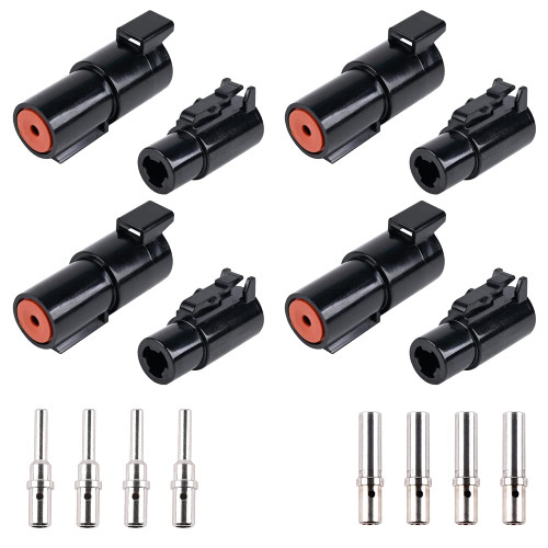 JRready ST6286 1 Pin DTHD Connector with Solid Contact 12-14AWG 25A, 4 Sets