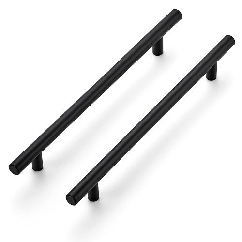 Ravinte Cabinet Pulls,10" Length,7-1/2" Hole Center,Matte Black,12 Pack