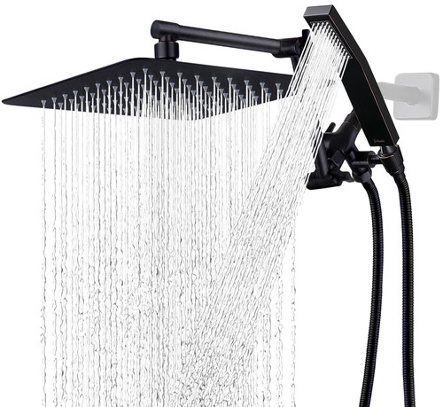 G-Promise All Metal 10 Inches Rainfall Shower Head with Handheld Combo