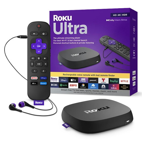Roku Ultra, Ultimate Streaming Player - 4K Streaming Device for TV