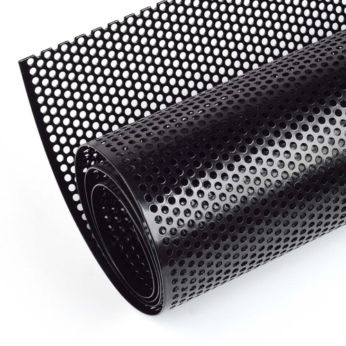 AggAuto Universal 40"x13" Car Grill Mesh 4mm Round Hole Black