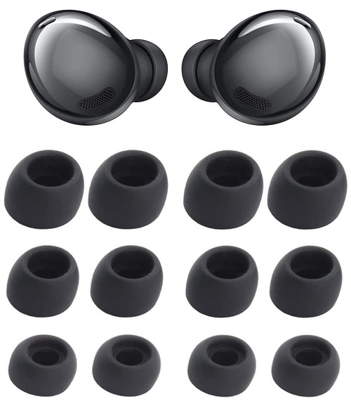 Silicone Ear Tips Replacement for Galaxy Buds Pro, JNSA Replacement Earbuds Tips Compatible with Galaxy Buds Pro Earbuds 6 Pairs SML Black (GBP8PB)
