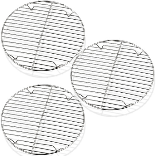 P&P CHEF Round Cooking Rack, Cooling Rack for Steamer, 9”, Silver