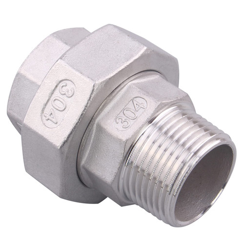 DERPIPE Cast Pipe Fittings Union - 1" NPT Female x 1" NPT Male Stainless Steel 304 Fitting,Class 150