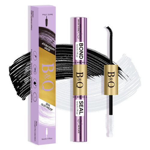 B&Q Lash Bond and Seal Waterproof,Lash Cluster Glue 10ML Strong Hold(Black)
