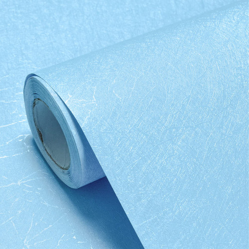 Cohoo Home Blue Wallpaper Peel and Stick Contact Paper Blue Silk 15.7 ×118”