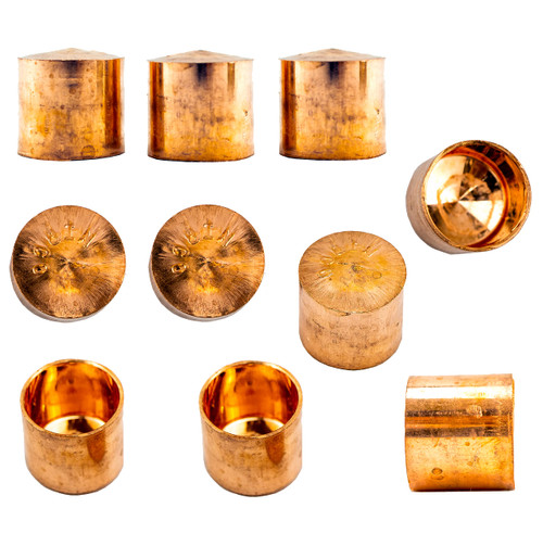 Harrier Hardware Copper Pipe Fitting Caps 10-Pack 3/4" Lead-Free